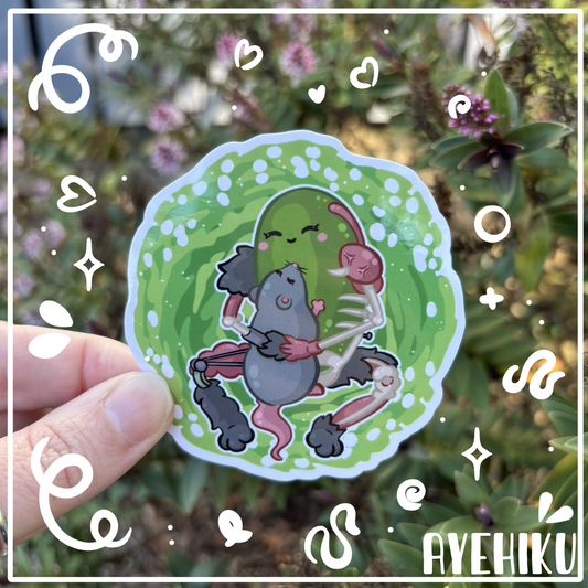 Pickle Rick Cute Vinyl Sticker | Gloss | Kawaii | Anime