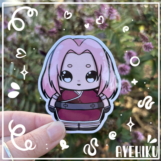 Sakura Cute Vinyl Sticker | Gloss | Kawaii | Anime