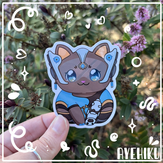 Sym Cat Cute Vinyl Sticker | Gloss | Kitty | Kawaii | Anime