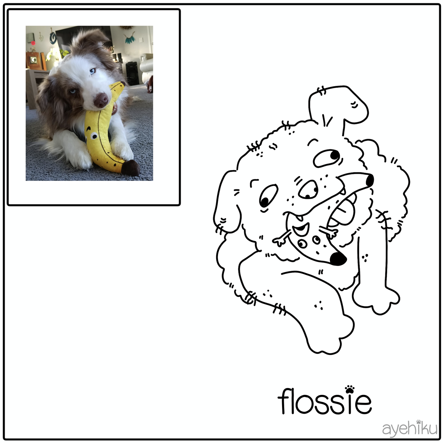 Custom Pet Portrait | Ugly Pet | Funny | Gift | Line art | Digital Image