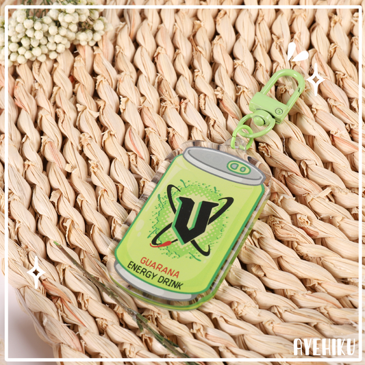 Green V Epoxy Keychain | Gloss | Kawaii | Double Sided