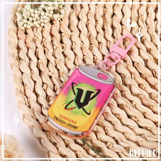 Pink V Epoxy Keychain | Gloss | Kawaii | Double Sided