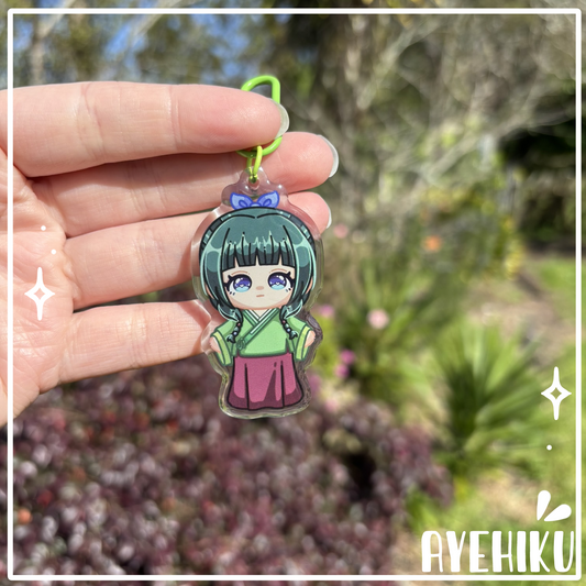 Mao Green Epoxy Keychain | Gloss | Kawaii | Anime |