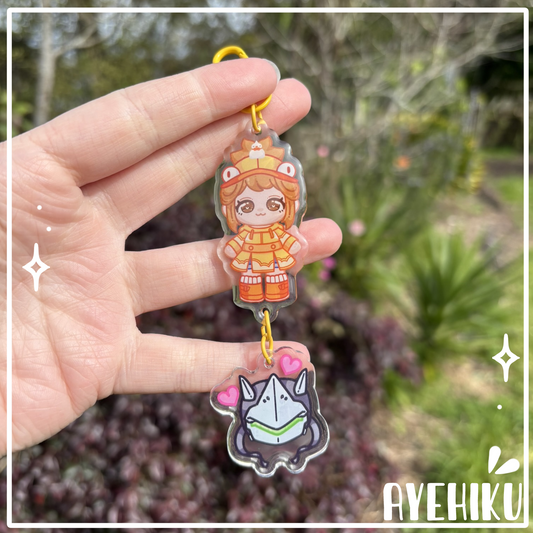 Angela Dangle Epoxy Keychain | Gloss | Kawaii | Gaming |