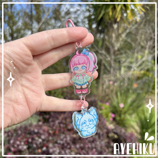 Kiri Dangle Epoxy Keychain | Gloss | Kawaii | Gaming |