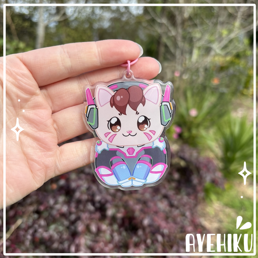 Mao Pink Epoxy Keychain | Gloss | Kawaii | Anime |