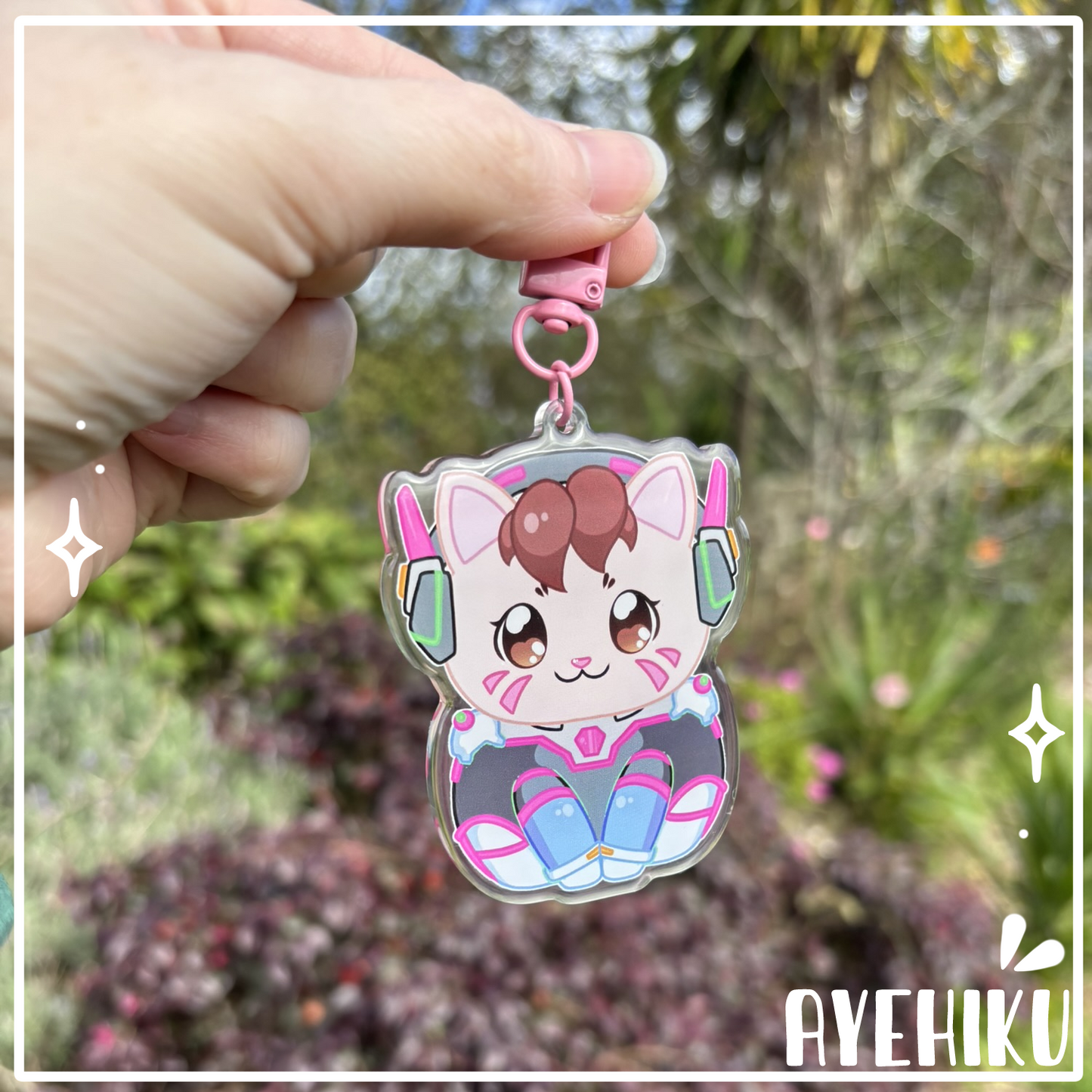 Mao Pink Epoxy Keychain | Gloss | Kawaii | Anime |