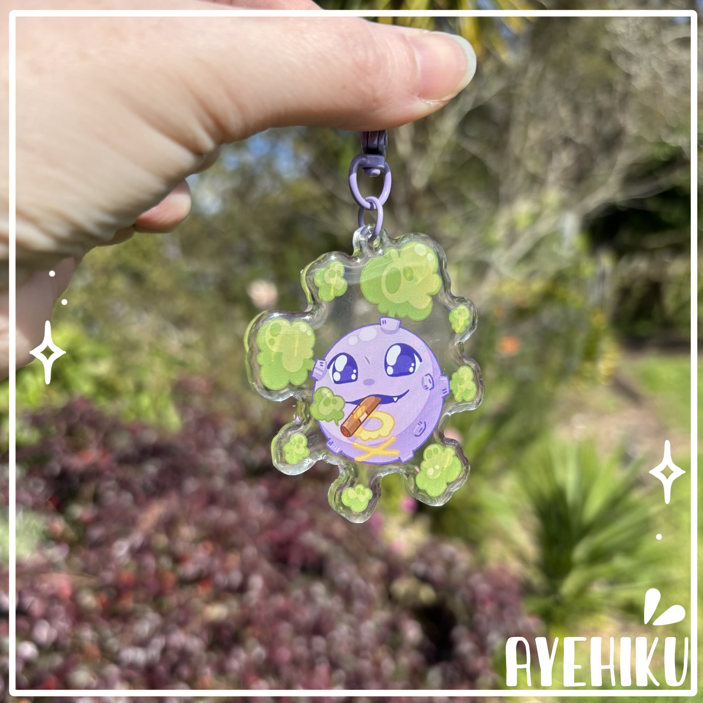 Koffing Epoxy Keychain | Gloss | Kawaii | Anime | Poke