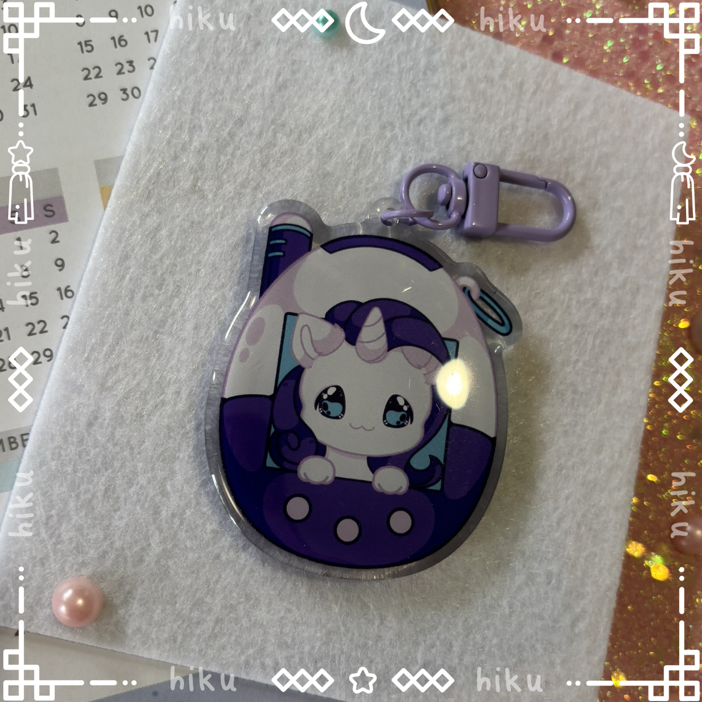 Rarity Epoxy Keychain | Gloss | Kawaii | Tamagotchi