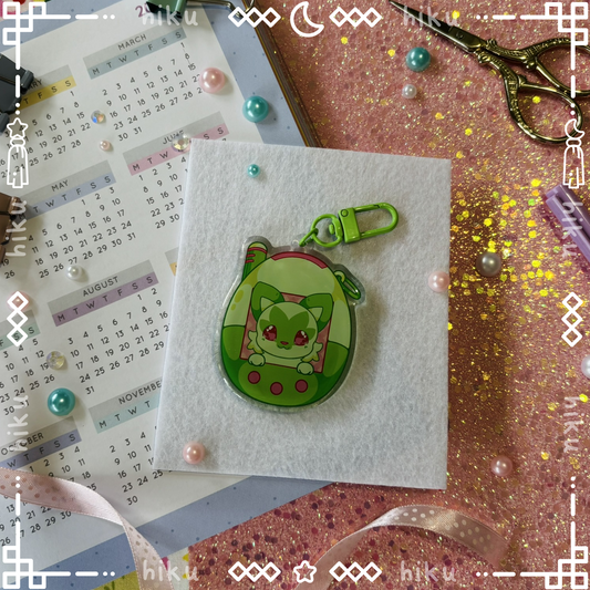 Sprig Epoxy Keychain | Gloss | Kawaii | Tamagotchi