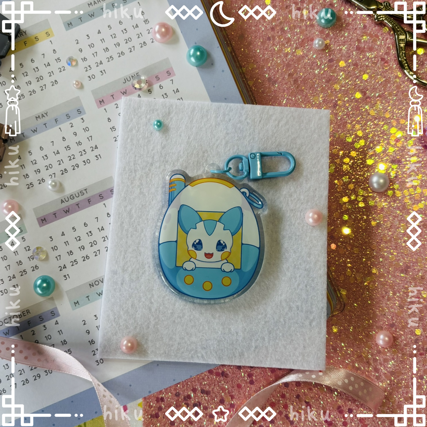 Pachirisu Epoxy Keychain | Gloss | Kawaii | Tamagotchi
