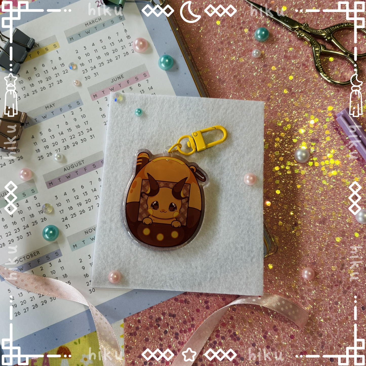 Raichu Epoxy Keychain | Gloss | Kawaii | Tamagotchi