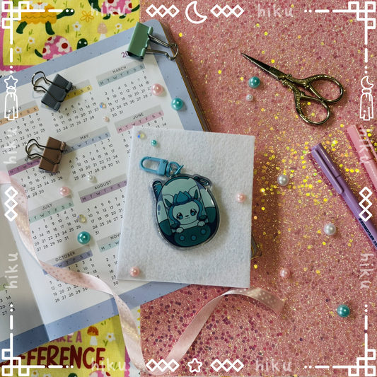 Glaceon Epoxy Keychain | Gloss | Kawaii | Tamagotchi