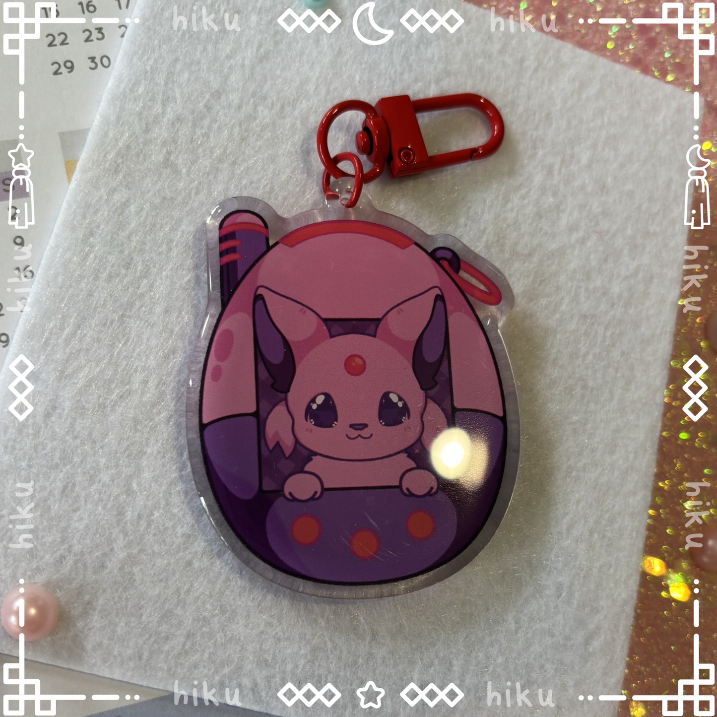 Espeon Epoxy Keychain | Gloss | Kawaii | Tamagotchi