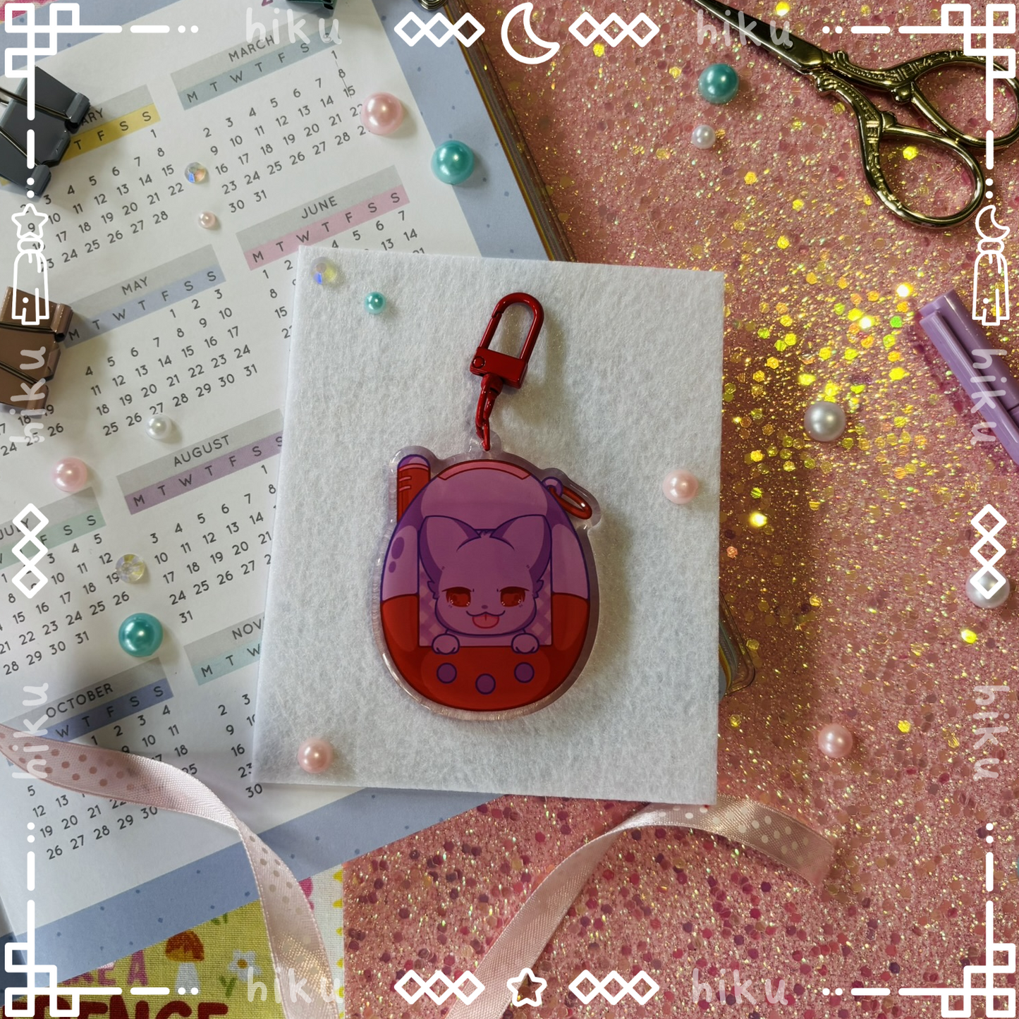 Gengar Epoxy Keychain | Gloss | Kawaii | Tamagotchi