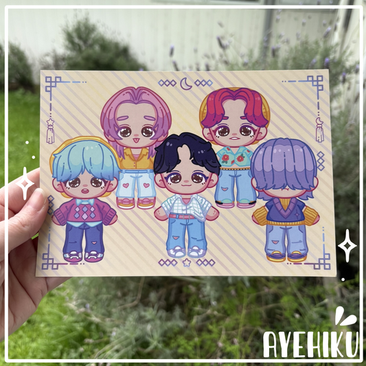 Saja Boys Cute Print Poster | Matte | KPOP | Kawaii |
