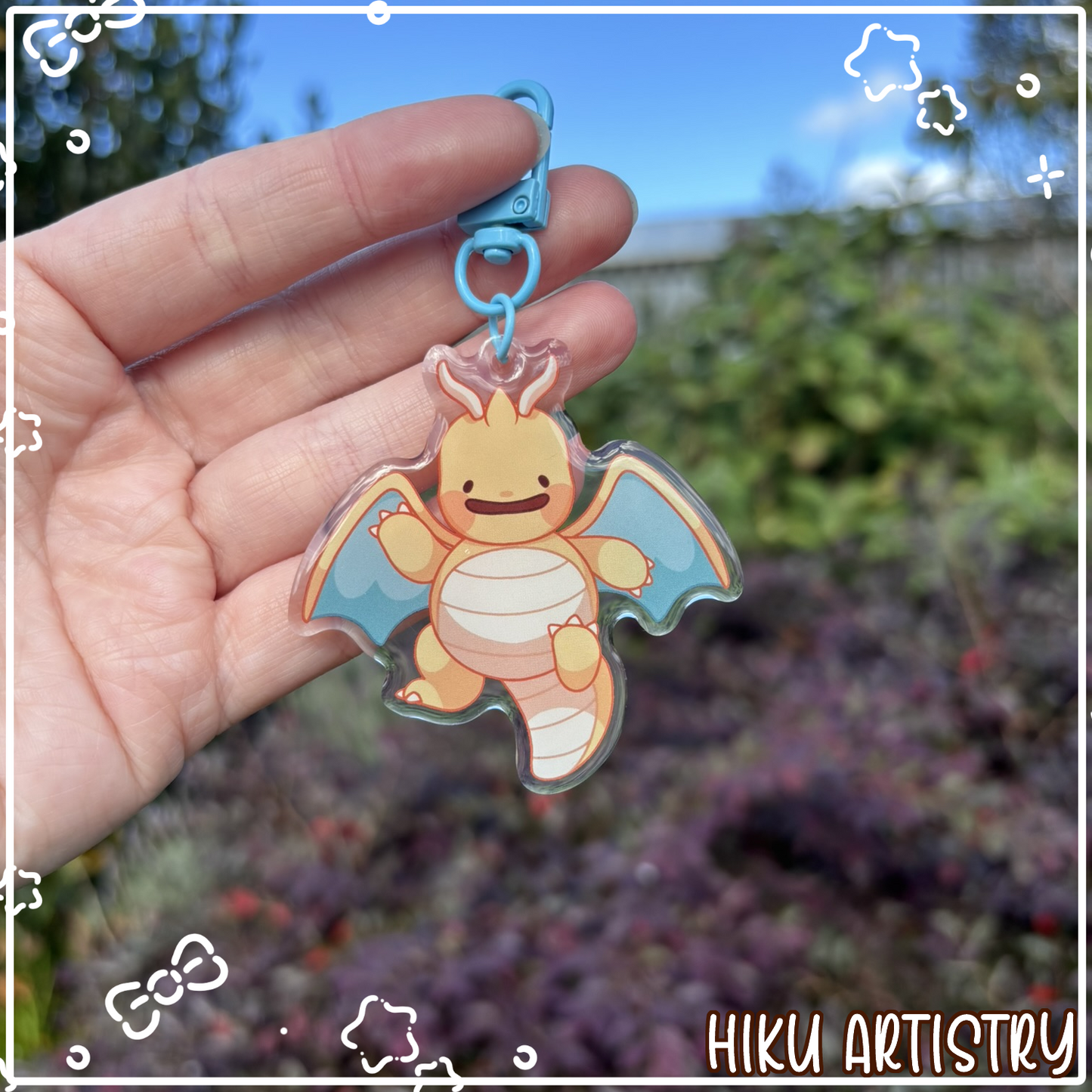 Dragonite Ditto Epoxy Keychain | Gloss | Kawaii | Anime | Poke