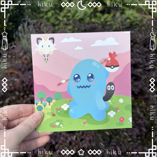 Wobbuffet Print Poster | Matte | Chibi | Kawaii